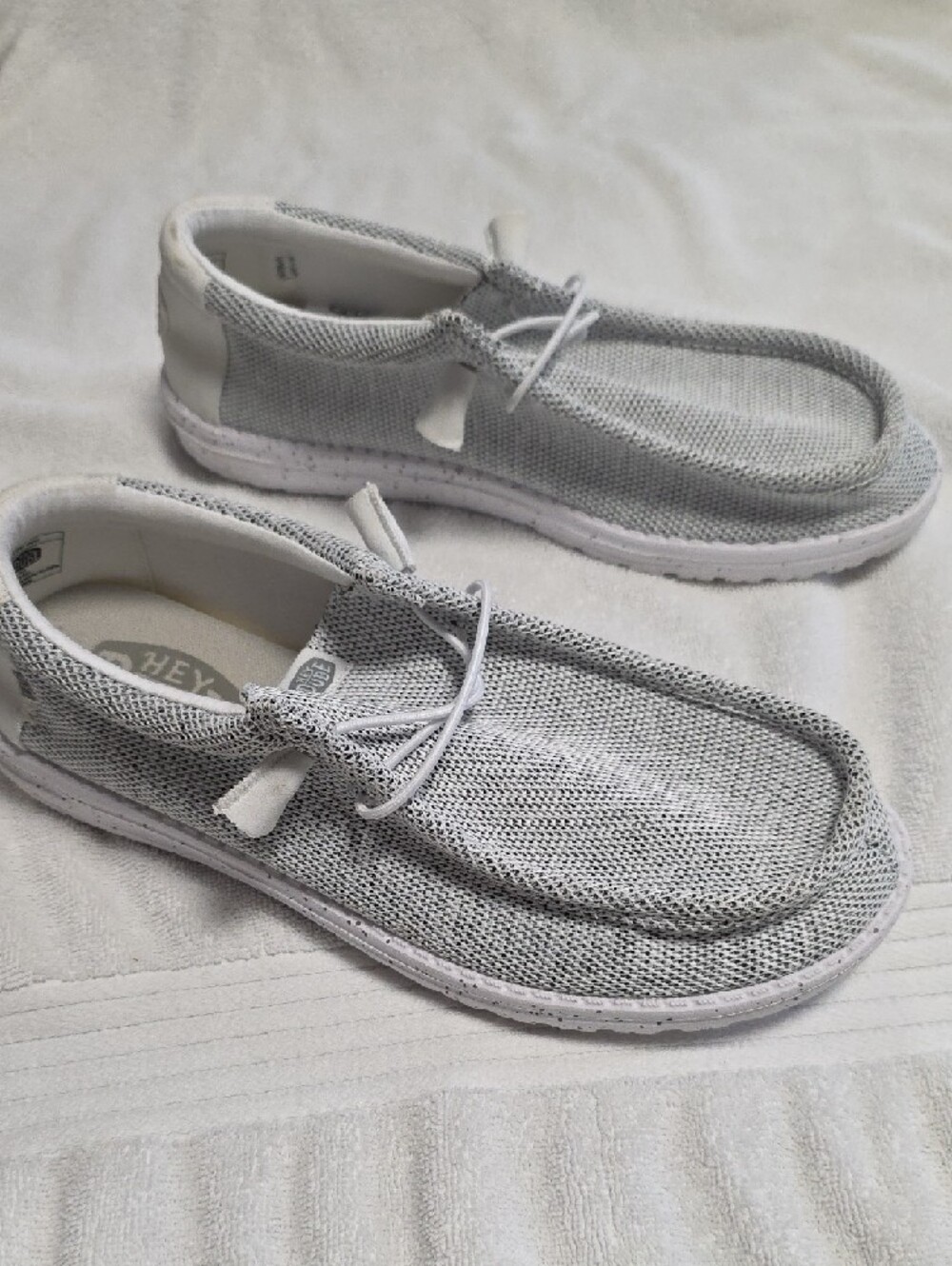 Hey Dude Wally Sox Stone White Slip-On Loafers Men's Size 11 - Picture 10 of 16